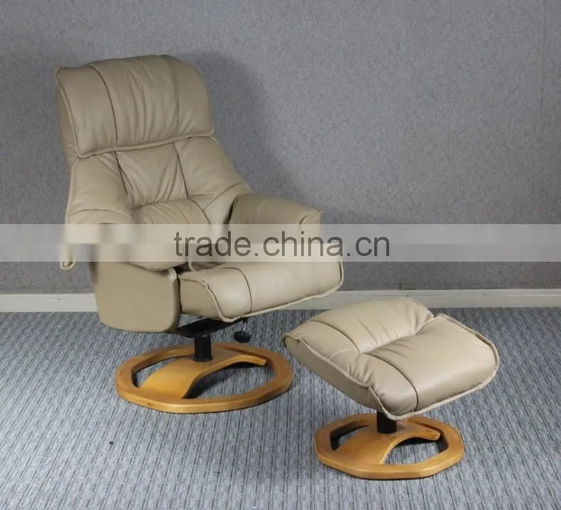 First Touch bentwood recliner sofa china best wood leather recliner chair AM-1730C