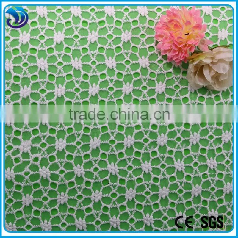 fancy floral organza polyester embroidery lace fabric for wedding dress