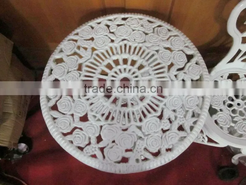 cast iron garden chair table