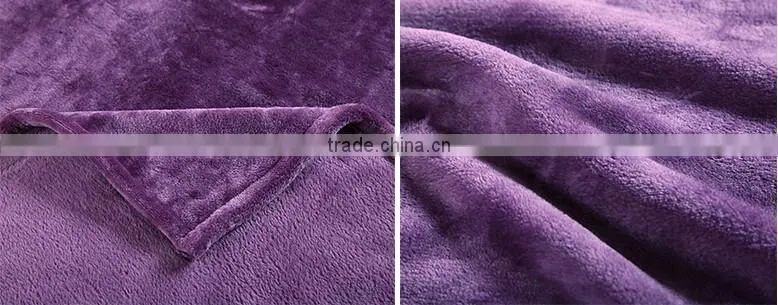 Solid color flannel blanket