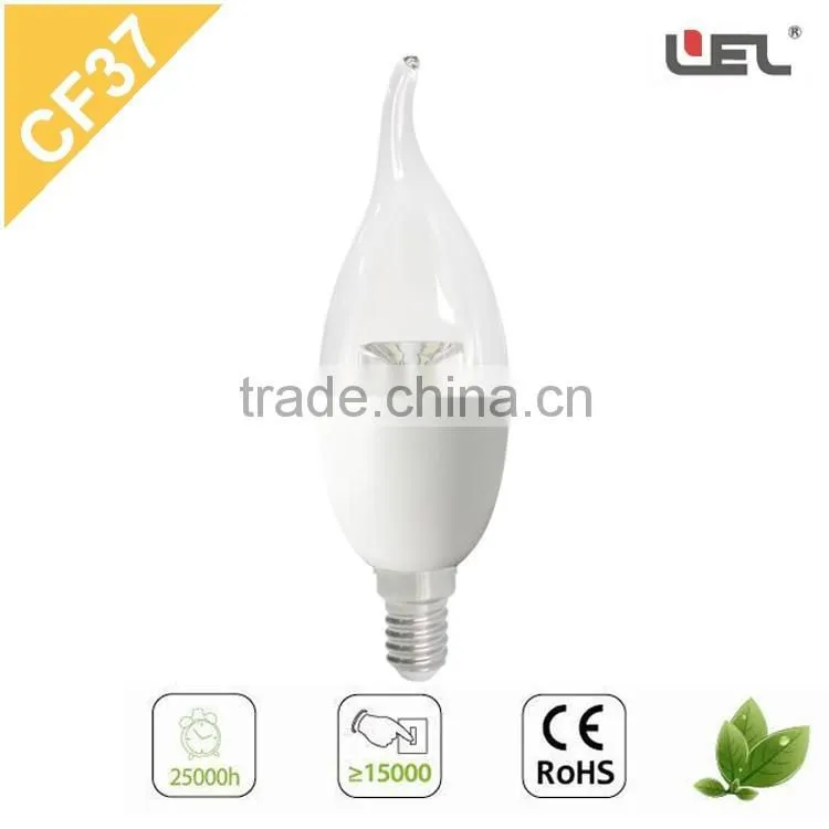 new products E14 4W CF37 led candle flame light lampada led alibaba china supplier