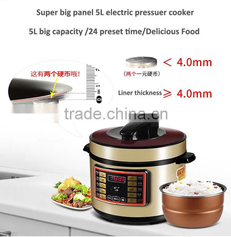 Hot sale multifunction LED digital electric pressure cooker 5L/6L with CE/CB