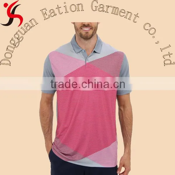 cheap printed emboss stripe tennis polo t-shirt golf polo shirt