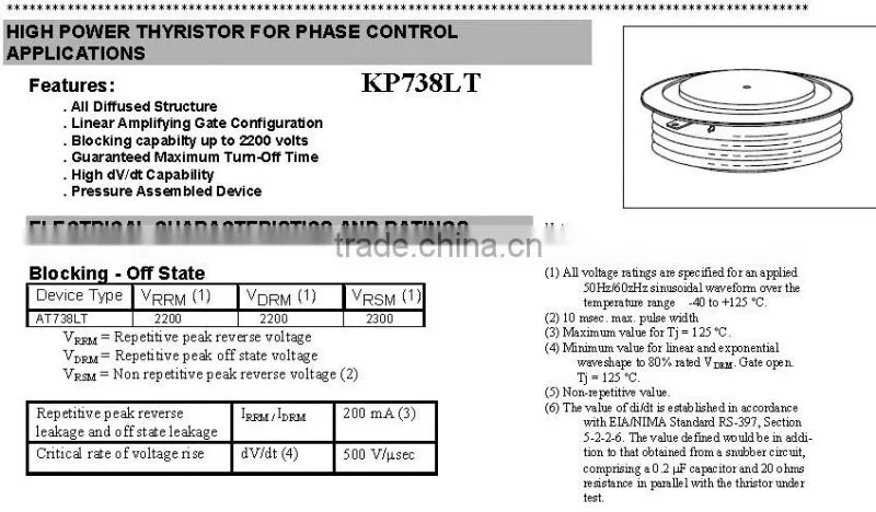 application scr 2200V