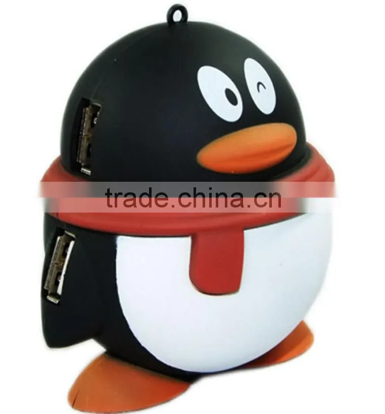 QQ Penguin Multi 4 Ports USB 2.0 Version HUB Up to 480Mbps