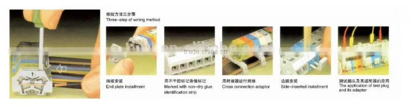 JUT3-2.5F electric cable connector spring cage clamp terminal blocks free sample worldwide