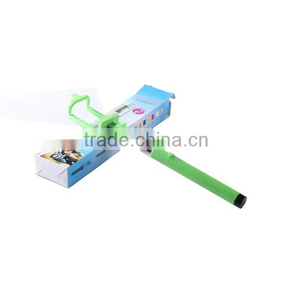 2015 hot selling in stock Colorful clip foldable mini cable selfie stick Z07-6S
