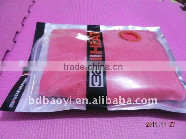 PE/PETlaminated zipperlock plastic packaging bag with hook for apparel alibaba China