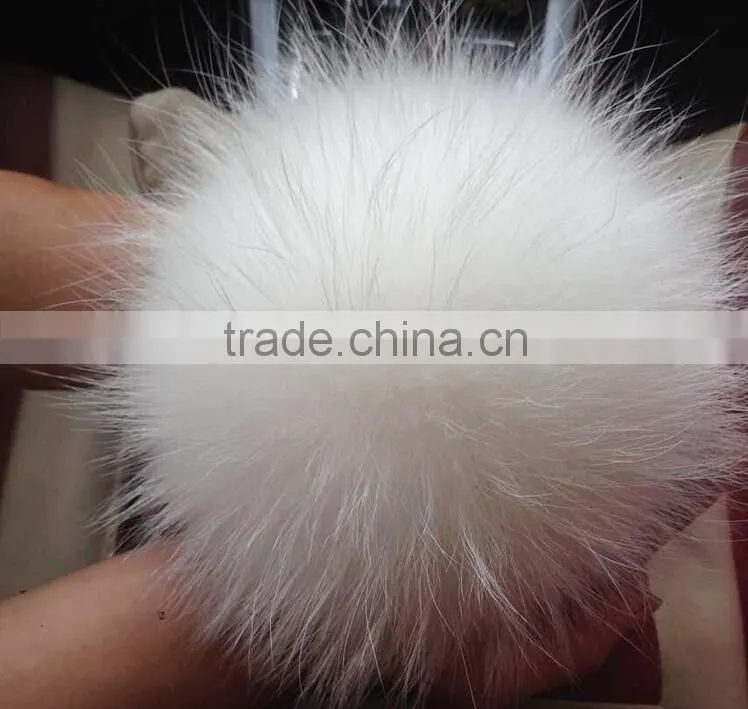 Fluffy Raccoon Fur Pom Poms / Hat Accessories / Fur Pompons