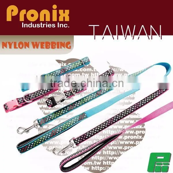 Ribbon Nylon Dog Collar Dog Leash and Harness