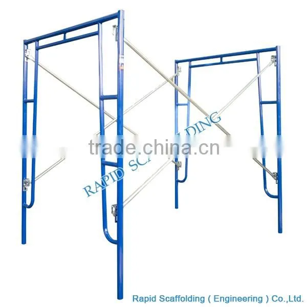 Powder Coated Painted Walk Through Frame H Scaffolding made in China for sales