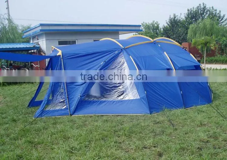A triple dome with 6 berth family tent