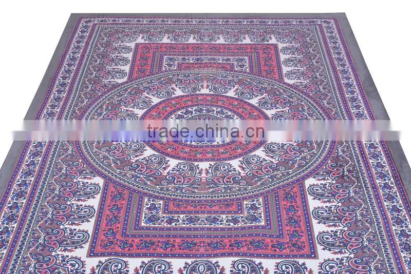 Indian Striped Paisley Tapestry Wall Decor Throw Table Cover 100% Cotton Bedspread Indian Jaipur Manufacturer & Wholesaler