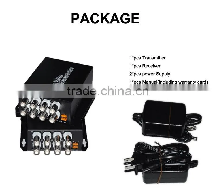 8 Channel Fiber optical Video converter