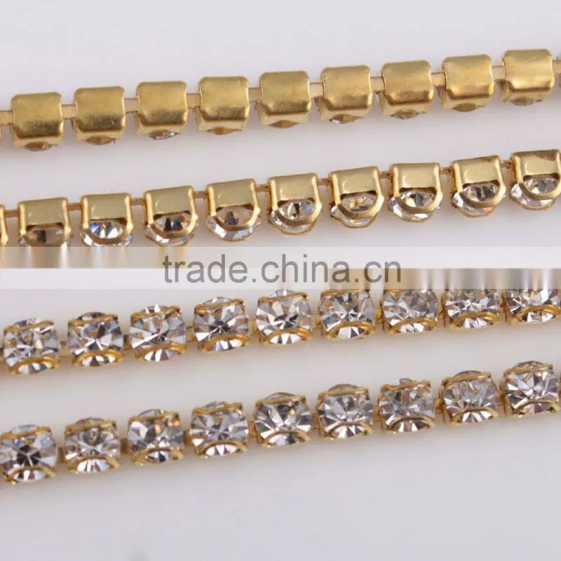 2016 Fashion Jeweled Ornaments Rhinestone Cup Chain for Shoes