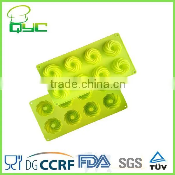 Non-stick Silicone 12 Hole Oval Savarin Mold