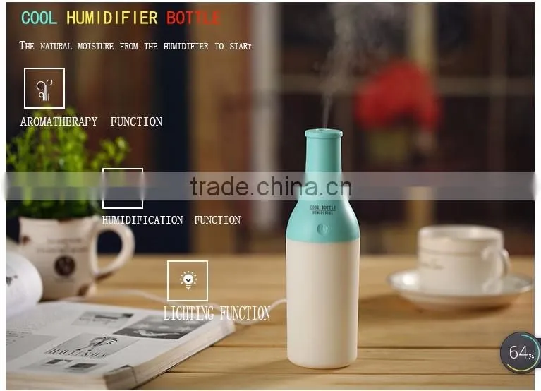 China manufacturer 180ml portable USB air purifier / air humidifier with nightlight