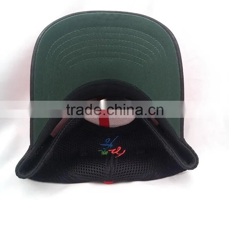 Custom 6 panel Embroidered mesh cotton fabric trucker cap