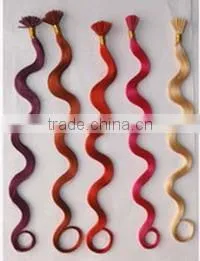 water wave nail-tip human hair extension/stick-tip human hair/hair products/hair extension