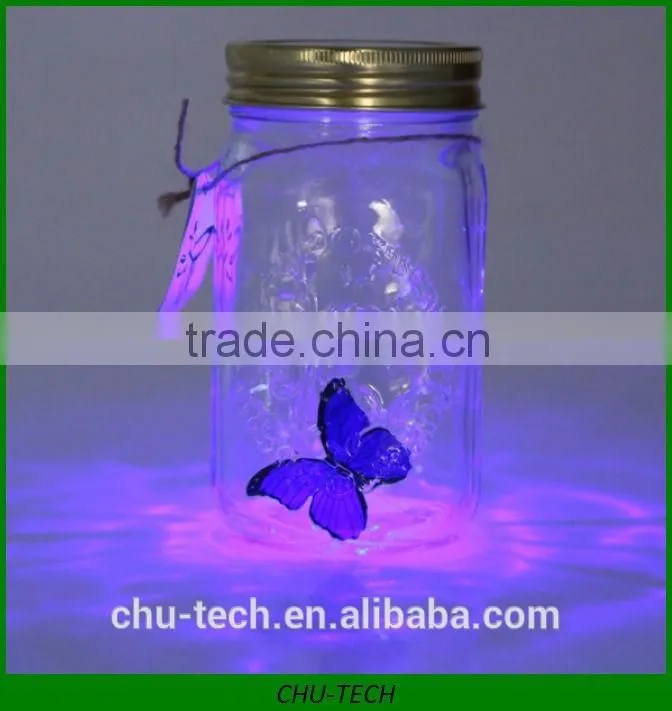 Electronic Butterfly Jar Butterfly Bottle with LED light