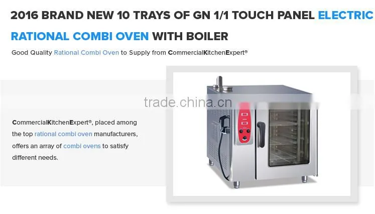 2016 Professional Electric Bakery Equipment 10 Trays Commercial Biscuit Rational Combi Oven