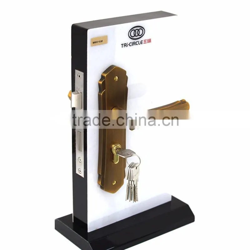 High quality TRI-CIRCLE European style door lock types,European door handle lock,door lock type