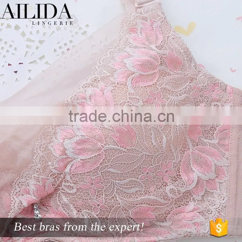 Ailida Top Quality Fantasy Women's Mesh Fabric Lace Bra