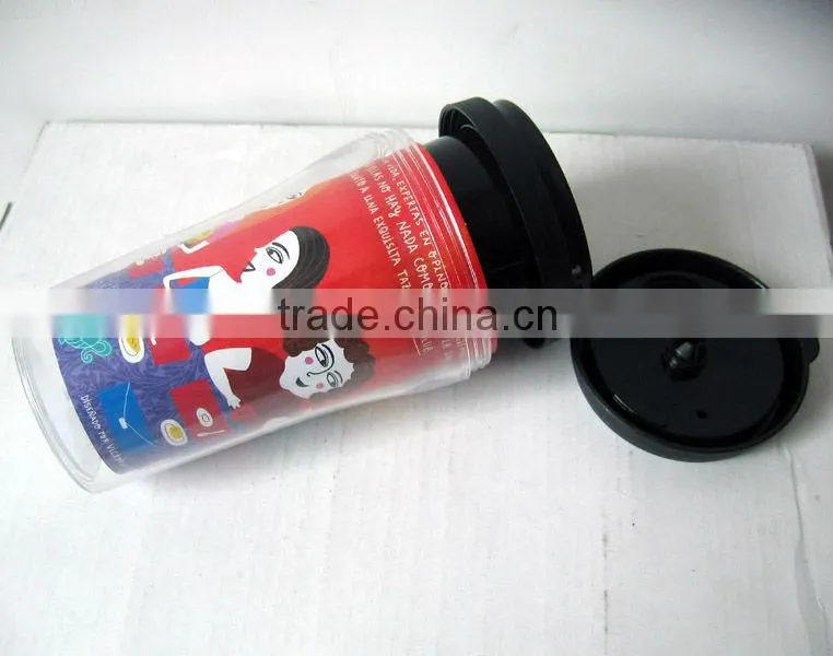 double wall giveaway plastic milk cup