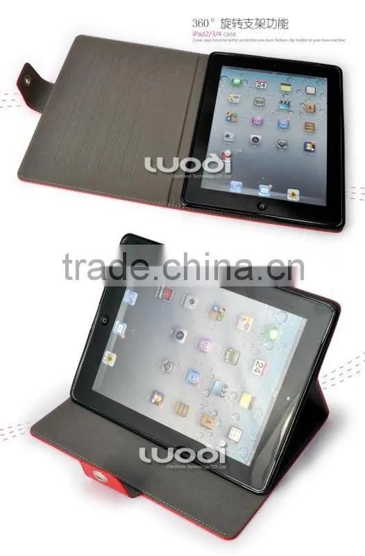 Belt clip wallet leather flip stand case for tablet ipad case cover for ipad 2 3 4 case