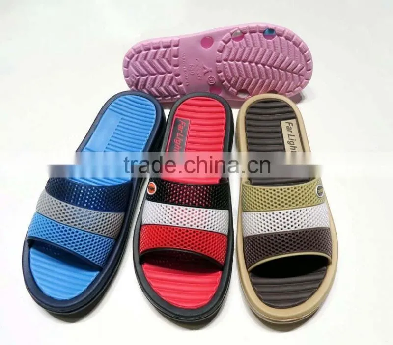 fashion eva slippers with pvc upper