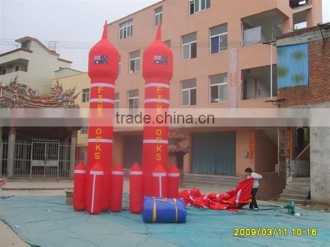 Big Inflatable Rocket for Outdoor Advertisement