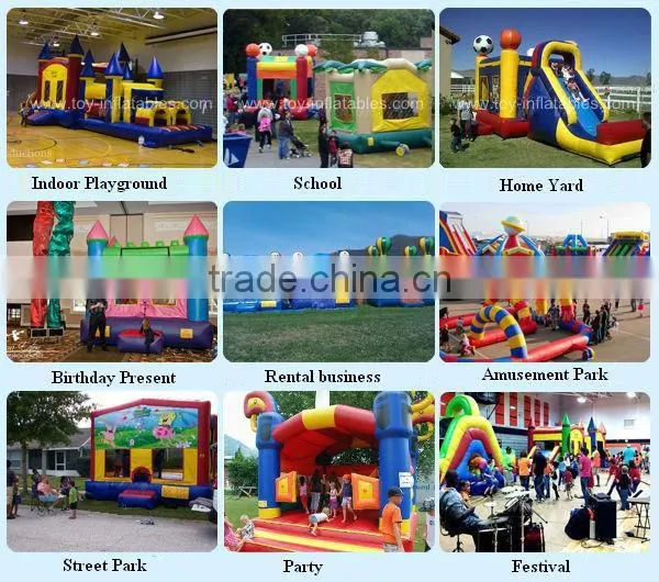 Hottest cheap inflatable jumping castle with slide