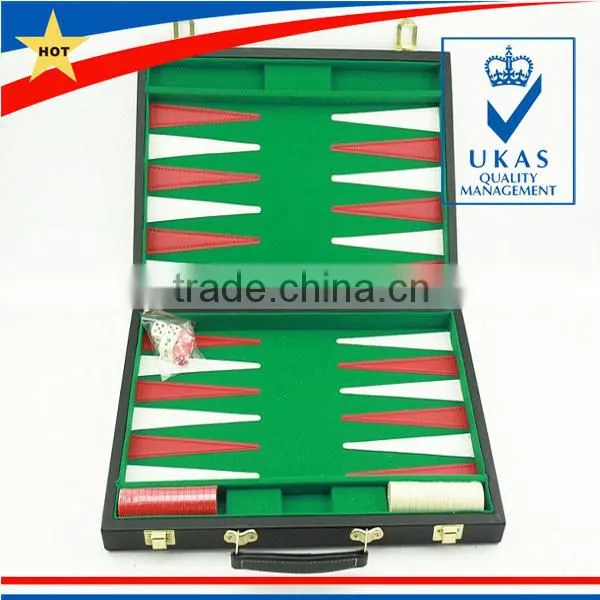 new design professional leather backgammon set