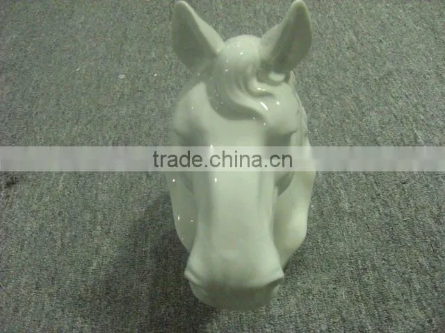 white porcelain horse head