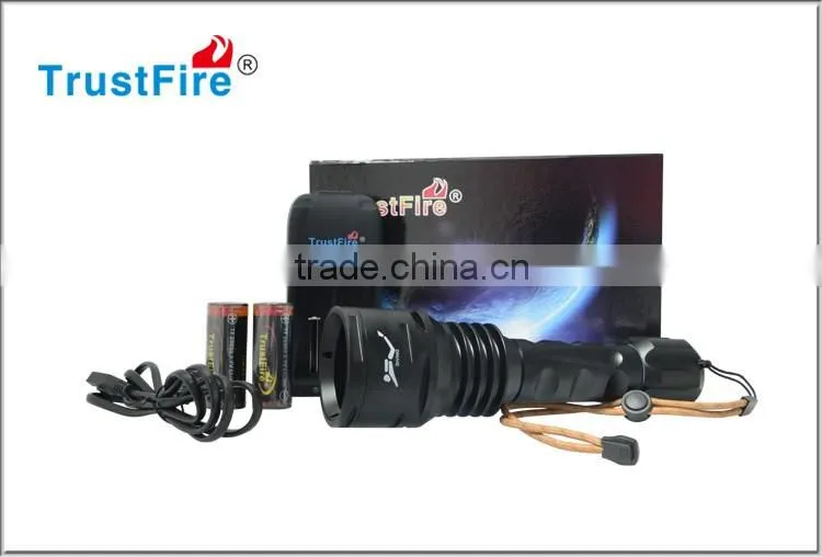 TrustFire DF003 aluminum diving flashlight operated by CREE XML T6 led 3000lm 3 led diving flashtorch CE,FCC certification