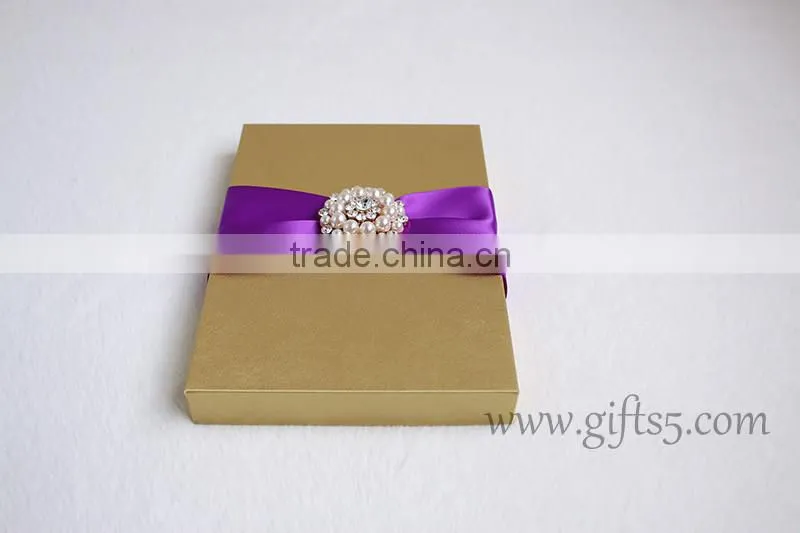 Handmade Luxury wedding invitation boxes wholesale