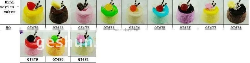 Fake dessert cake gift soft pvc keychain