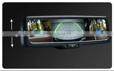 Car camera display- multiple rearview mirror with three LCD monitors for trucks