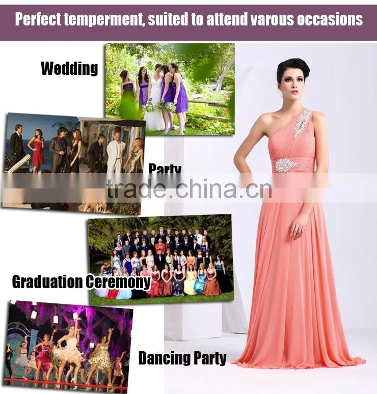 New one-shoulder ruffle and beaded long kaftan pink evening dress