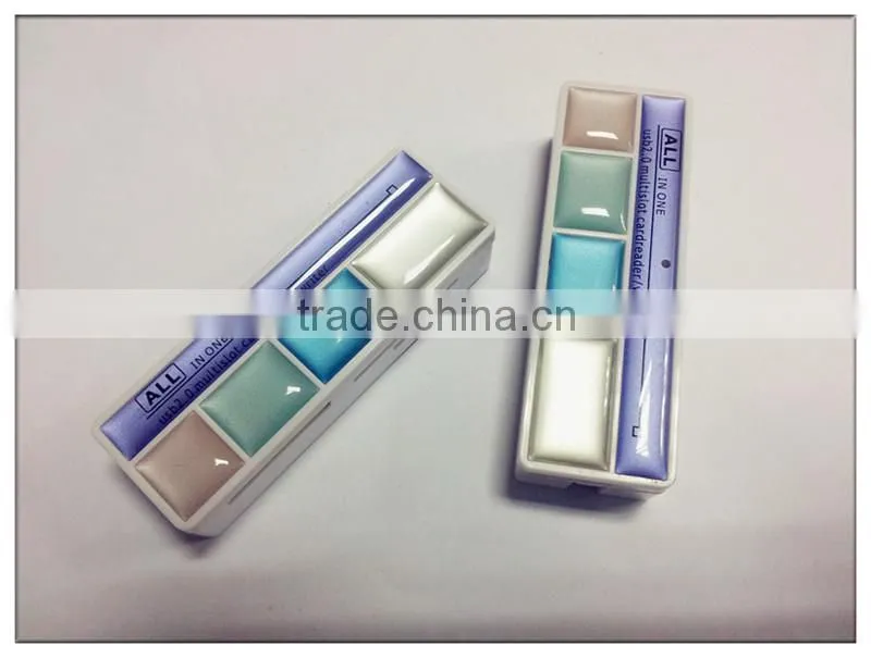 plastic custom smart card reader 2.0 with 4 ports(OS-CR107)