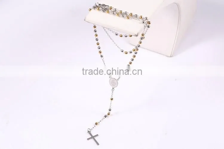 High-grade fashion accessories christmas discount dither beads thin long chain necklace