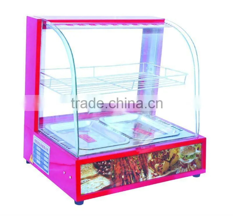 fashionable hot sale food warmer showcase