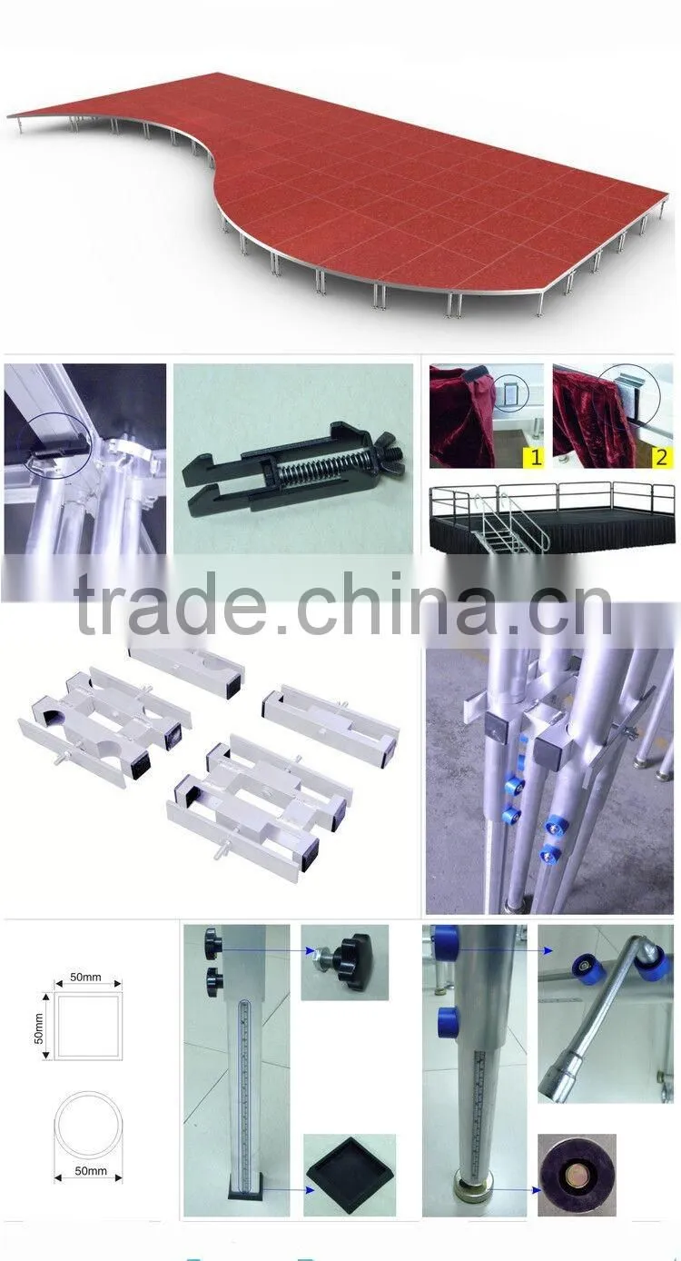 hot sale aluminum portable simple stage for wedding and performance