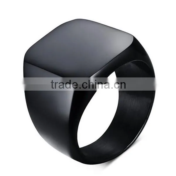 Black Men Stainless Steel Finger Ring ZTRC-294