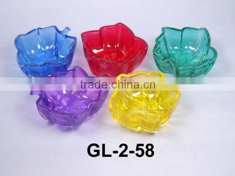 colored leaf candle holder for multi use
