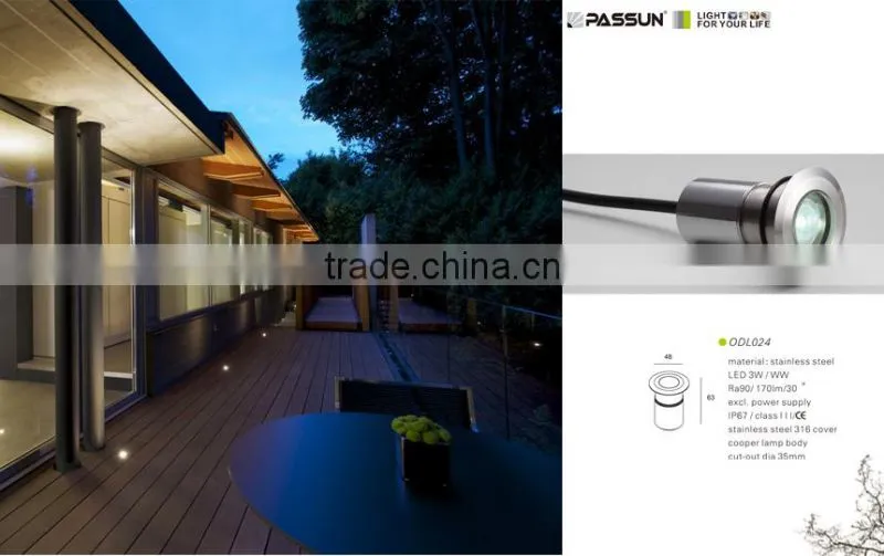 small outdoor IP67 waterproof cut-out 28mm led ground light