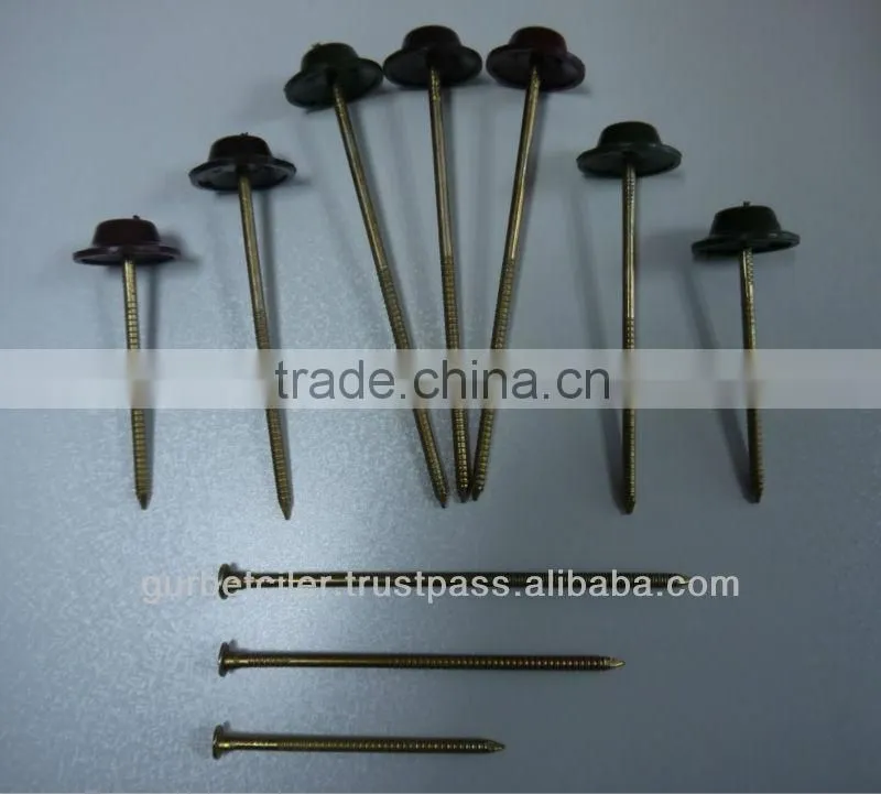 1-6'' galvanized roofing nail plastic cap nails