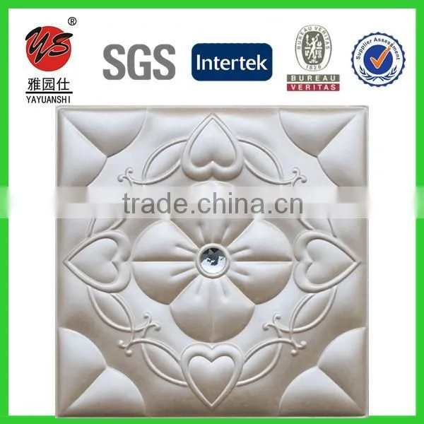 3D leather wall panel decorative 3d PU leather covering wall panel ceiling panels