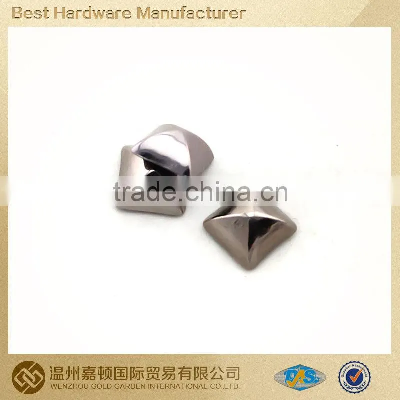 Square Hot fix Nailhead metal studs for bags for garment brass-made/ various designs customized