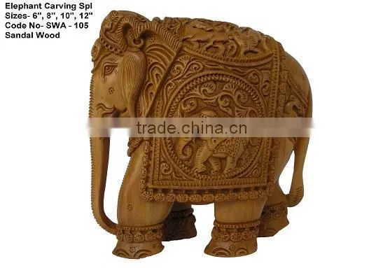 sandalwood elephant,carved indian elephant,sandalwood hathi